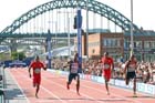 Dwain Chambers beats James Dasaolu, Darvis Patton and Calesio Newman in the 100 metres at the 2012 BUPA Great North CityGames.